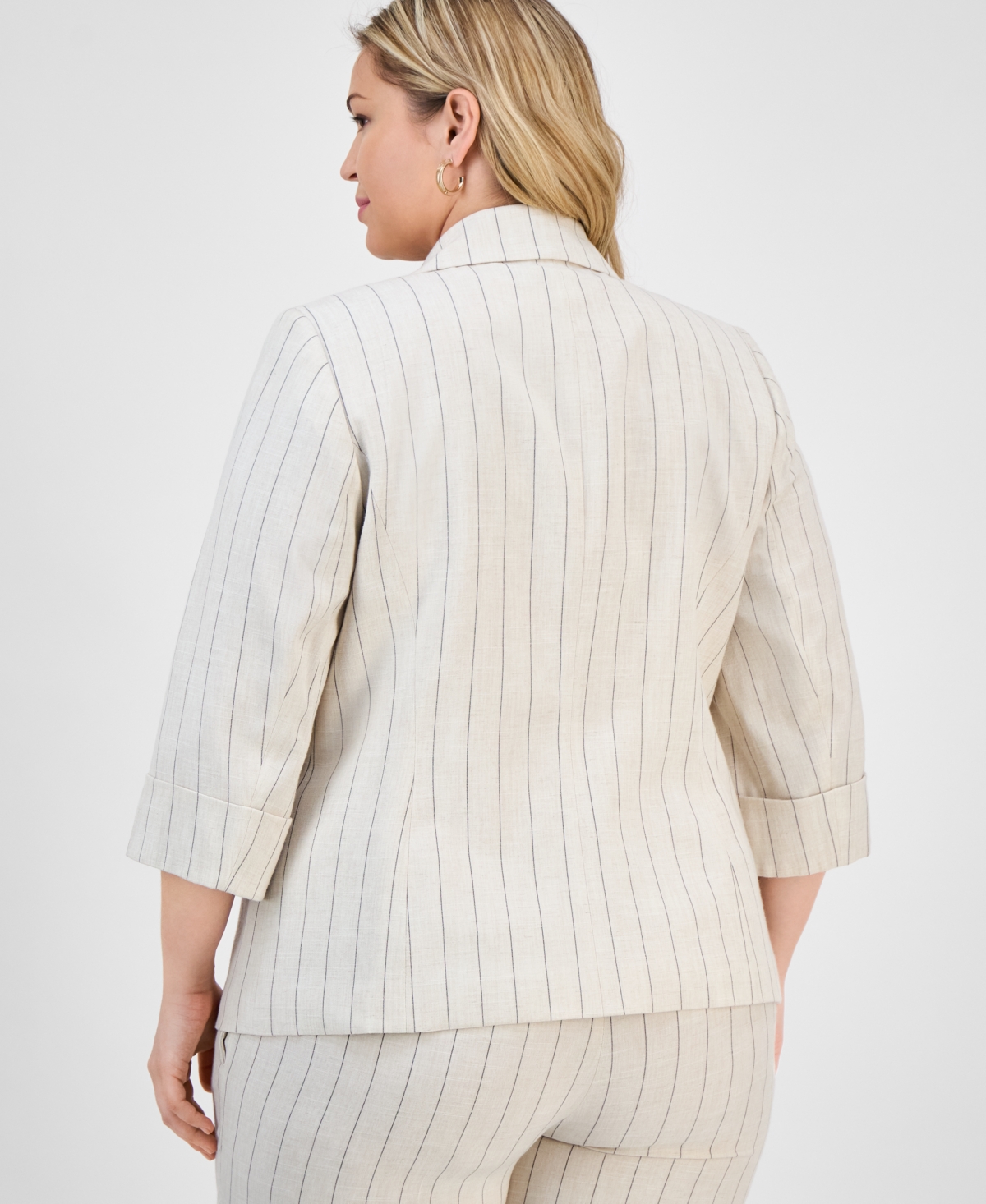 Kasper Plus Size Notch-collar Single-button Jacket