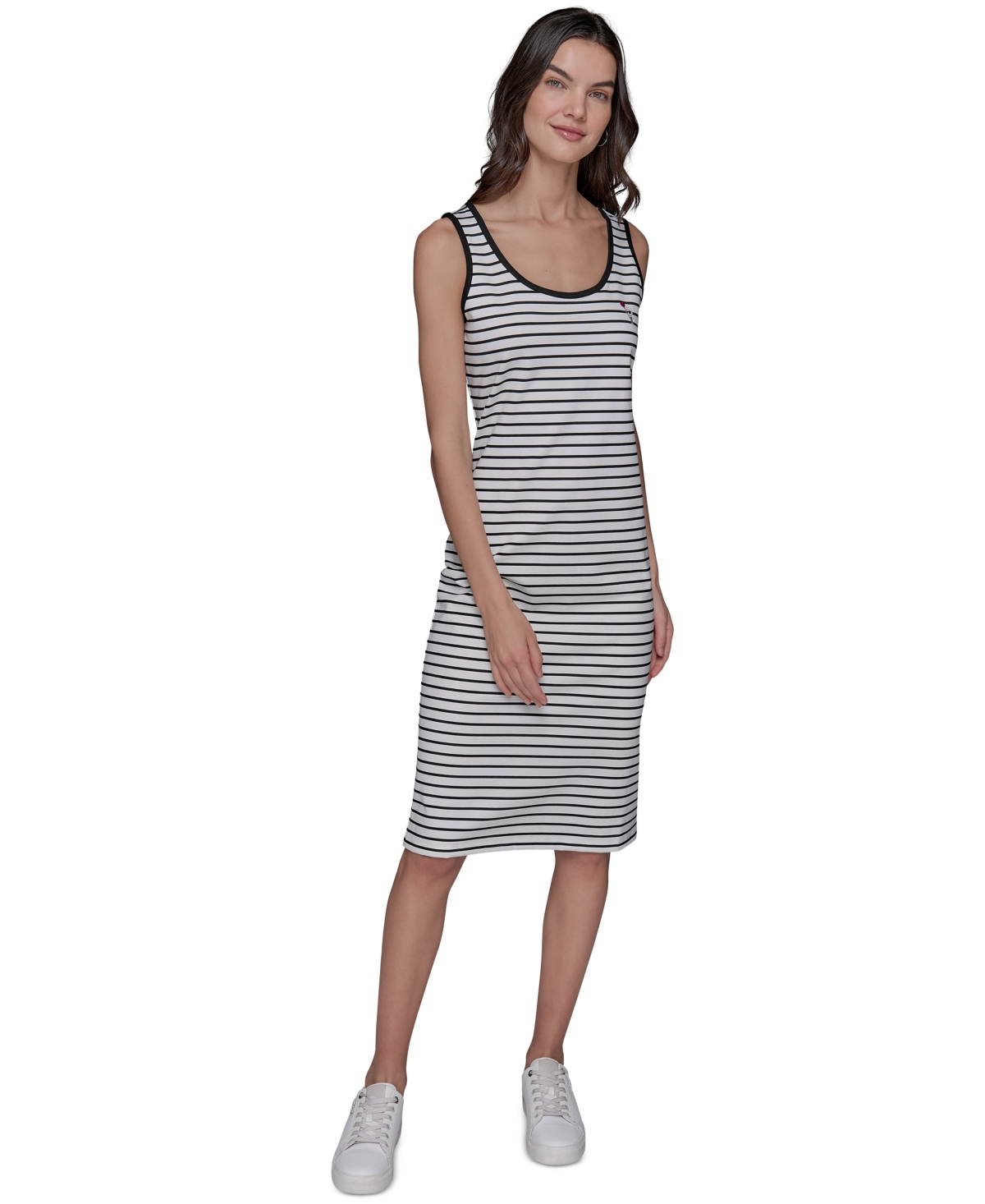 Shop Karl Lagerfeld Women's Striped Midi Dress