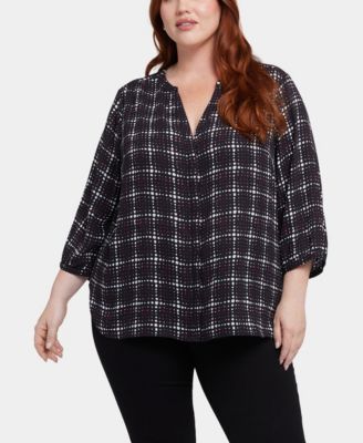 Plus Size Pintuck Blouse