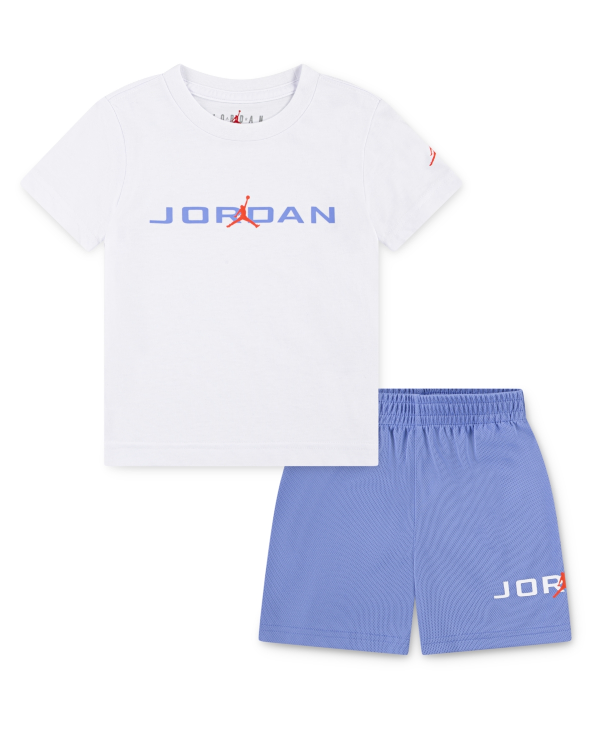 Shop Jordan Little Boys 2-piece Baseline T-shirt And Shorts Set In Royal Pulse