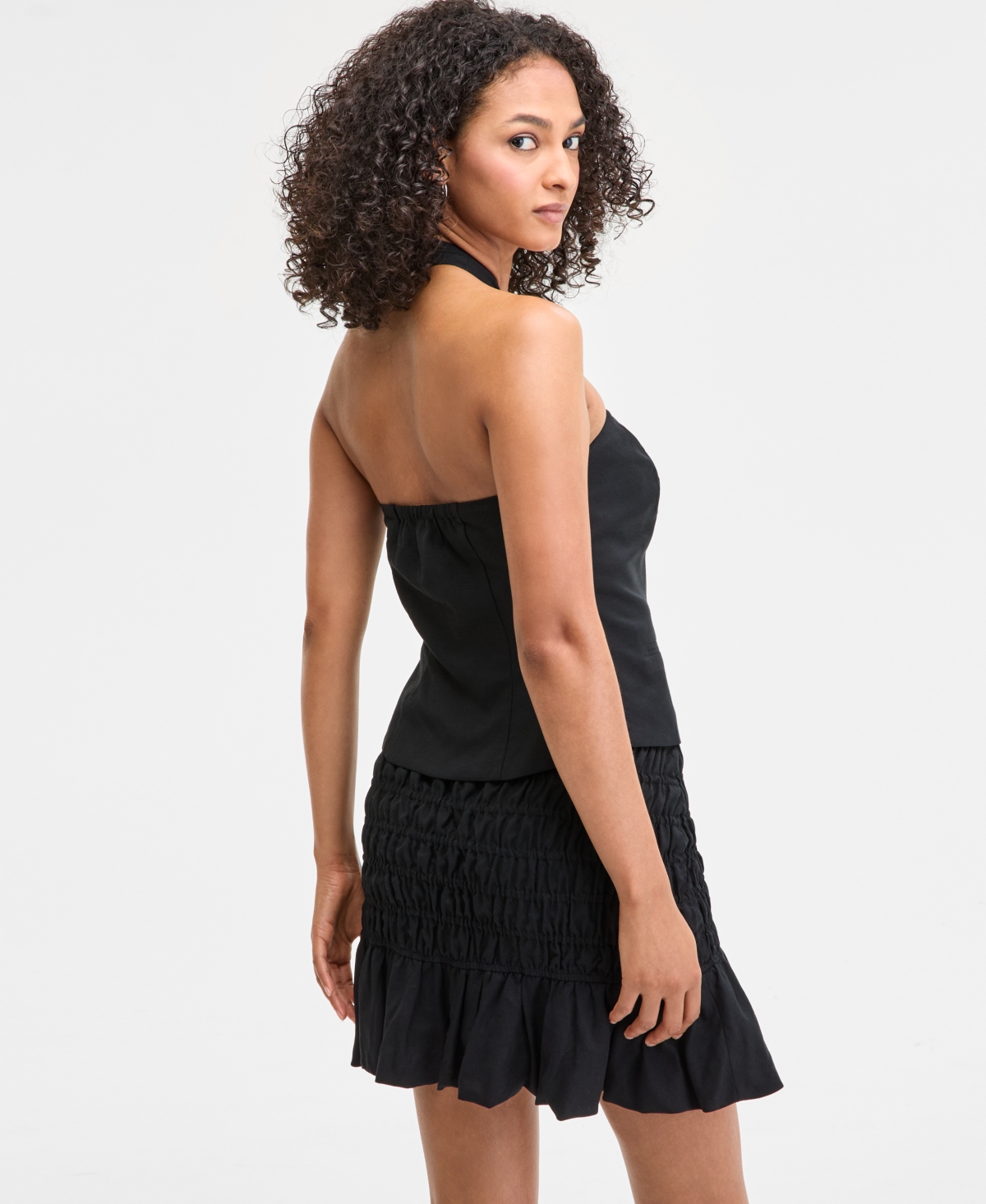 Bar Iii Women's Button-front Halter Top, Exclusively At Macy's