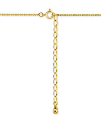 Cubic Zirconia Cross Pendant Necklace, 16" + 2" extender, Exclusively at Macy's