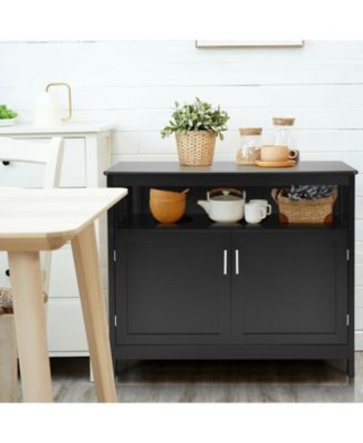 Kitchen Buffet Server Sideboard Storage Cabinet with 2 Doors and Shelf