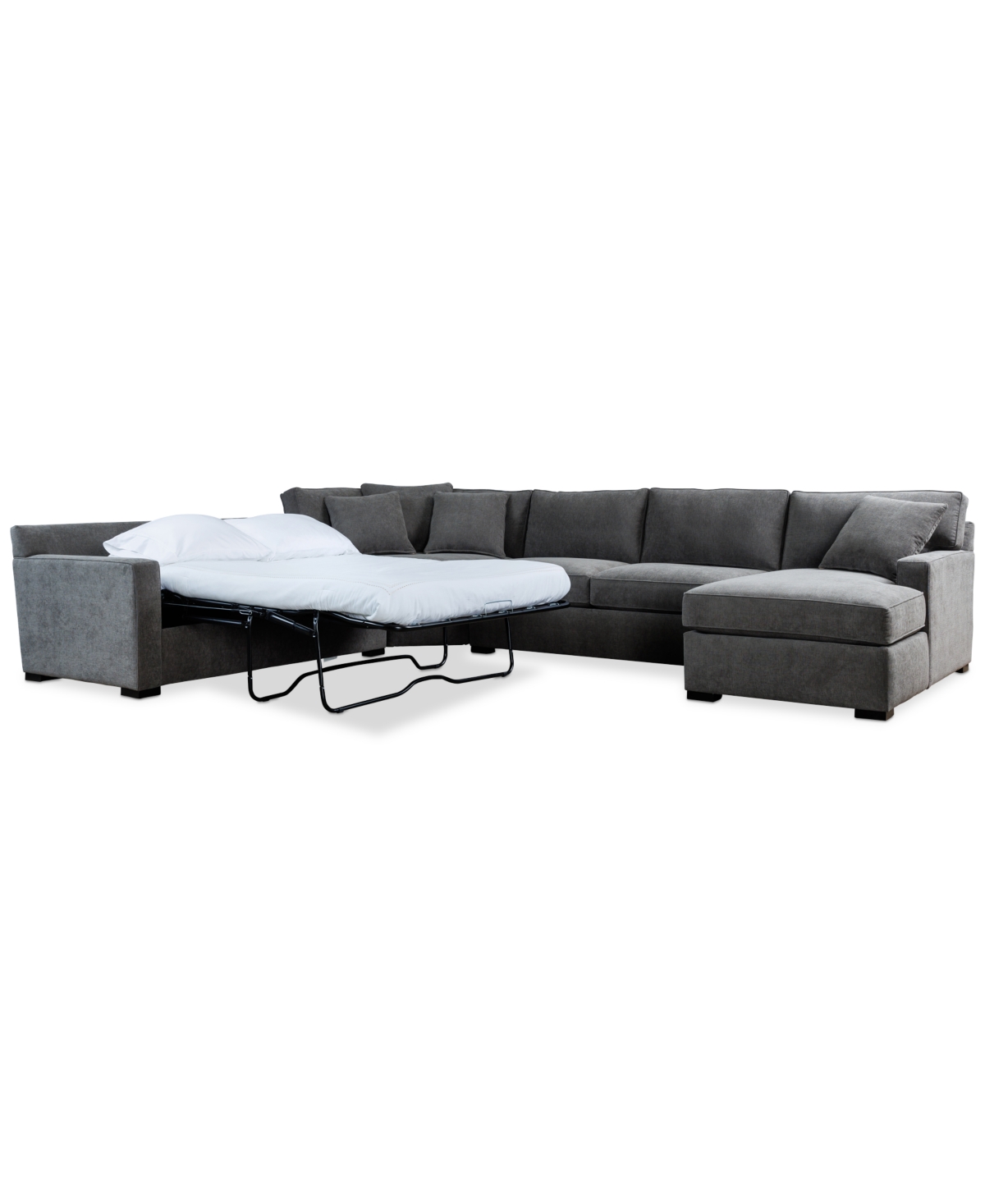 Macy's Radley 4-pc. Fabric Sleeper Sectional Sofa, Exclusively At  In Robinsegg Blue