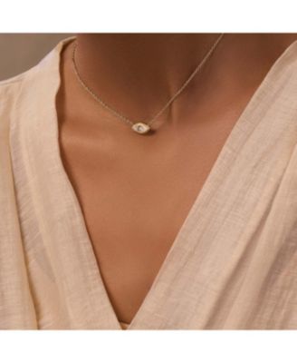 Glowing Energy Evil Eye Mother of Pearl Necklace