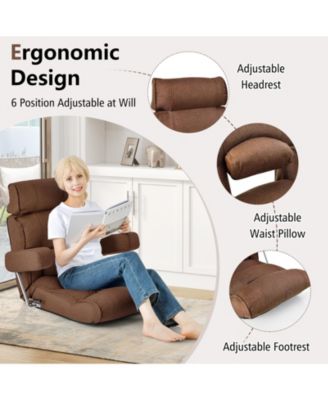 Adjustable Folding Sofa Chair with 6 Position Stepless Back