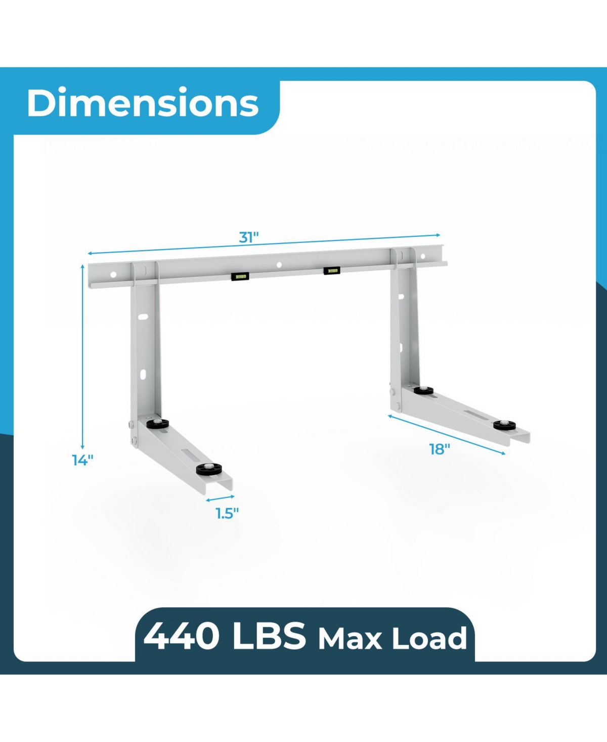 Mini Split Wall Mounting Bracket for 12000- Btu Universal Ductless Ac