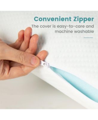 Set of 2 Gel Memory Foam Pillow 3D Cutting Air Flow Cooling Pillows with Pillowcase