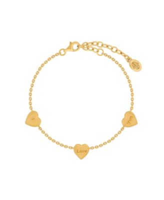 Heartfelt Gratitude Mother of Pearl Heart Gold Bracelet