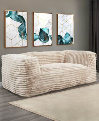 26" Corduroy Foam Bean Bag Sofa