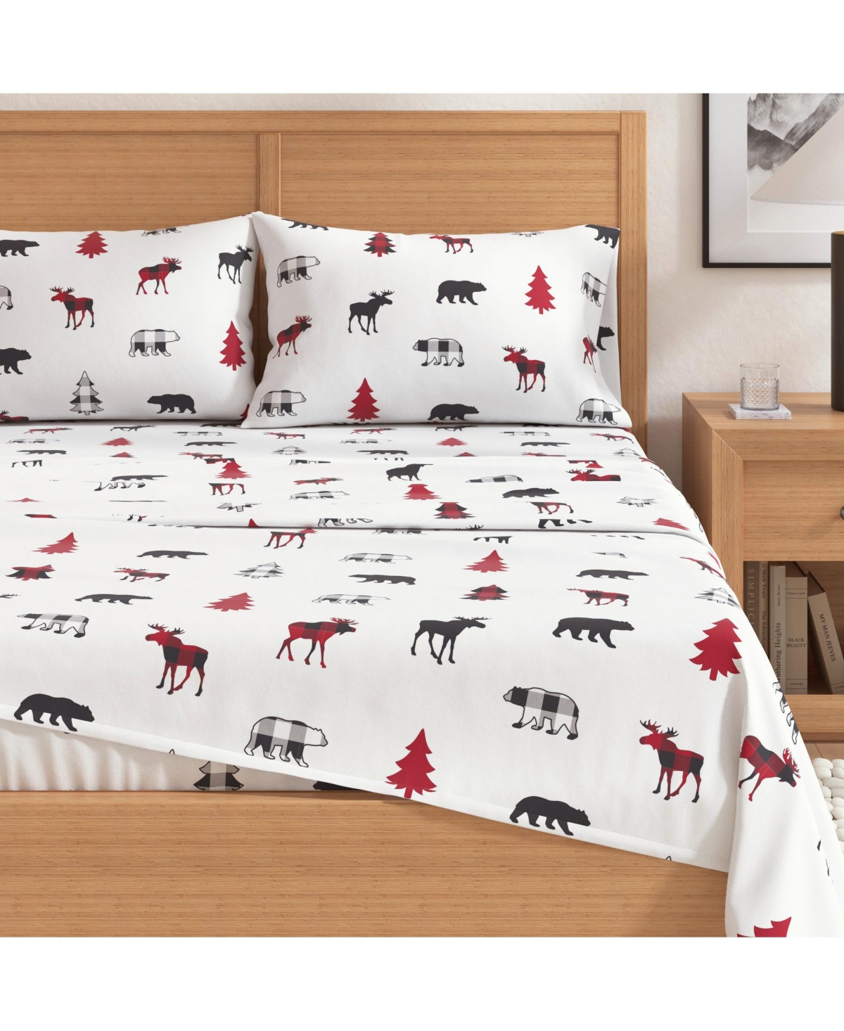 Linery & Co. Ultra-Soft Turkish Cotton Flannel Lodge Print Sheet Set