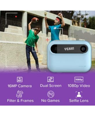 New Camera Insta 20 (Blue) Kids Instant Print Digital Camera with 16MP Photo, 1080P Video, Selfie Lens, Thermal Ink-Free Printing, Support MicroSD Card