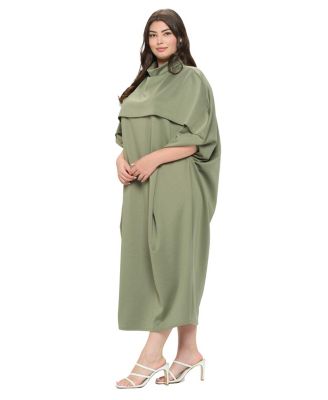 Plus Size Potter Cape Kaftan Midi Dress