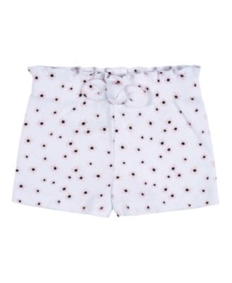 Toddler Girls 3-Pack Pull-On Knit Shorts, Lemons, 5T