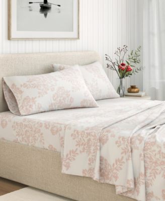 Ultra-Soft Turkish Cotton Flannel Winter Floral Print Sheet Set