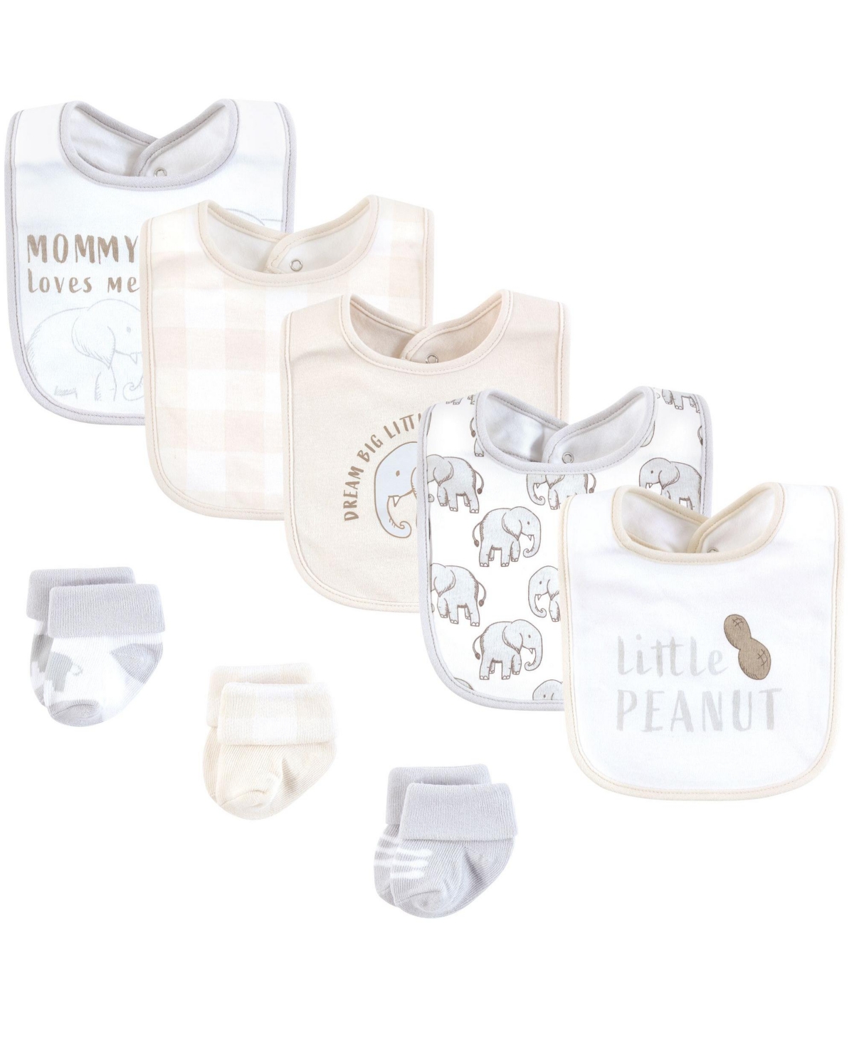 Hudson Baby Baby Unisex 8-Piece Bib and Sock Collection for Any Baby