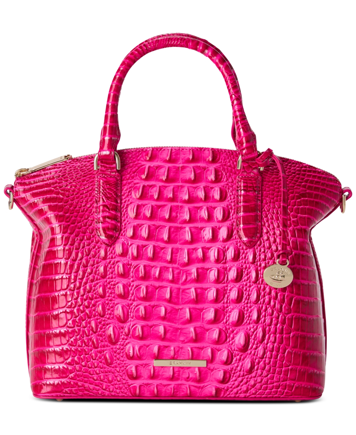 Brahmin Duxbury Croc Embossed Leather Satchel In Affection