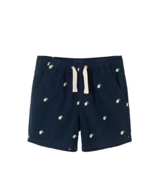Toddler Boys Toddler/Child White Polo & Seersucker Limes Short Set