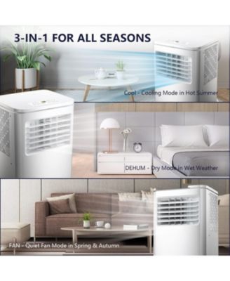 8,000 BTU Portable Air Conditioners, Air Conditioner for Room Up to 350 Sq.Ft, 3-in-1 Portable AC Unit Cool & Dehumidifier & Fan Modes with Remote Control
