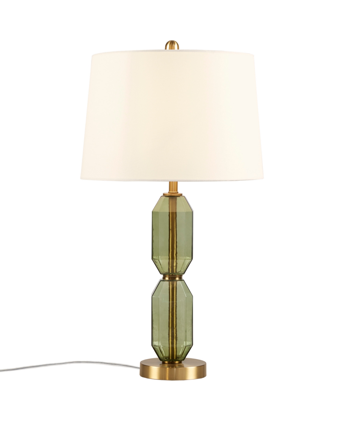 510 Design 26.5" Zirconia Faceted Glass Table Lamp In Green