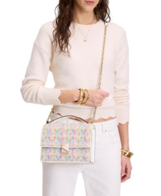 Deco Tweed Chain Strap Mini Shoulder Bag