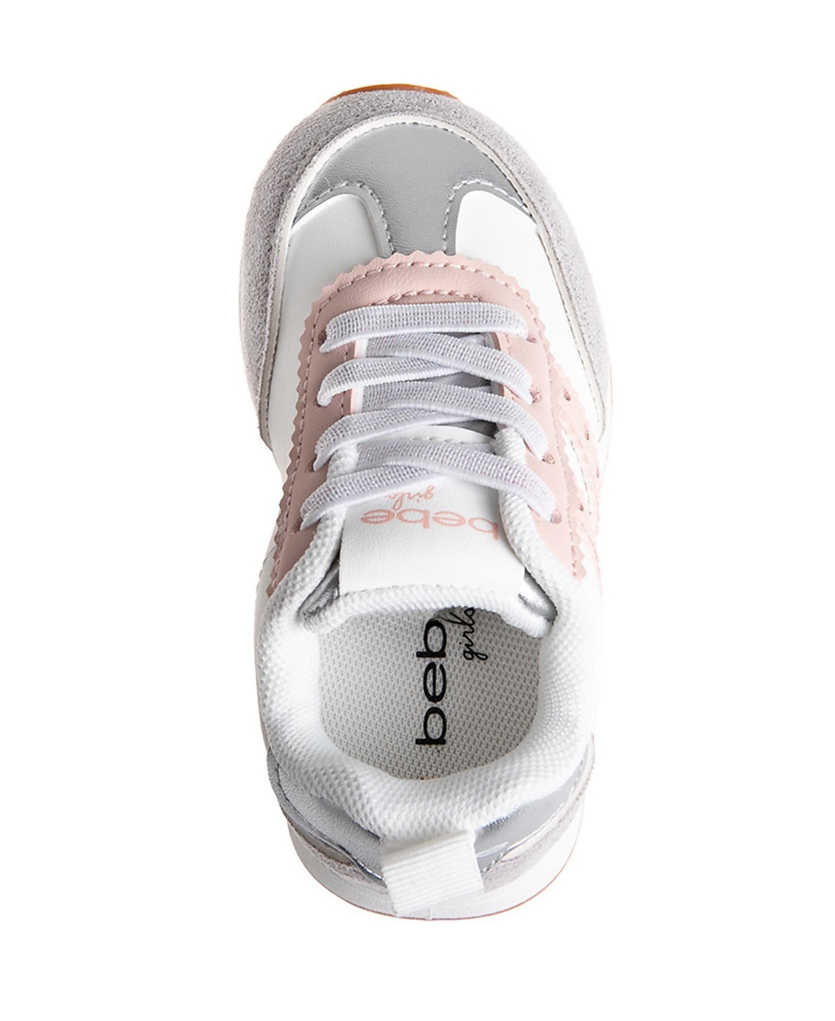 Bebe Toddler Girls Jogger With Rhinestones Shoe In Gray