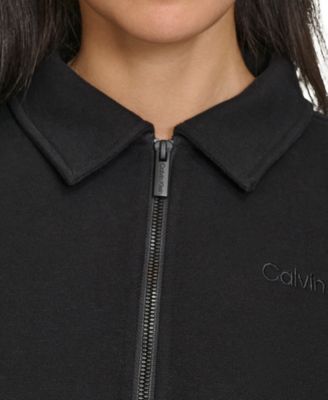 売れ筋商品|||カルバンクライン カットソー トップス レディース Women's French Terry Collared Half-Zip Pullover Top Black Calvin Klein Women's French Terry Collared Half-Zip Pullover
