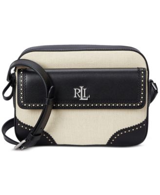 Lauren Ralph Lauren - Straw & Leather Small Marcy Camera Bag