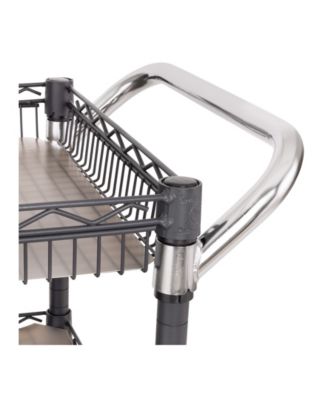 3-Tier Utility Cart with Shelf Liners