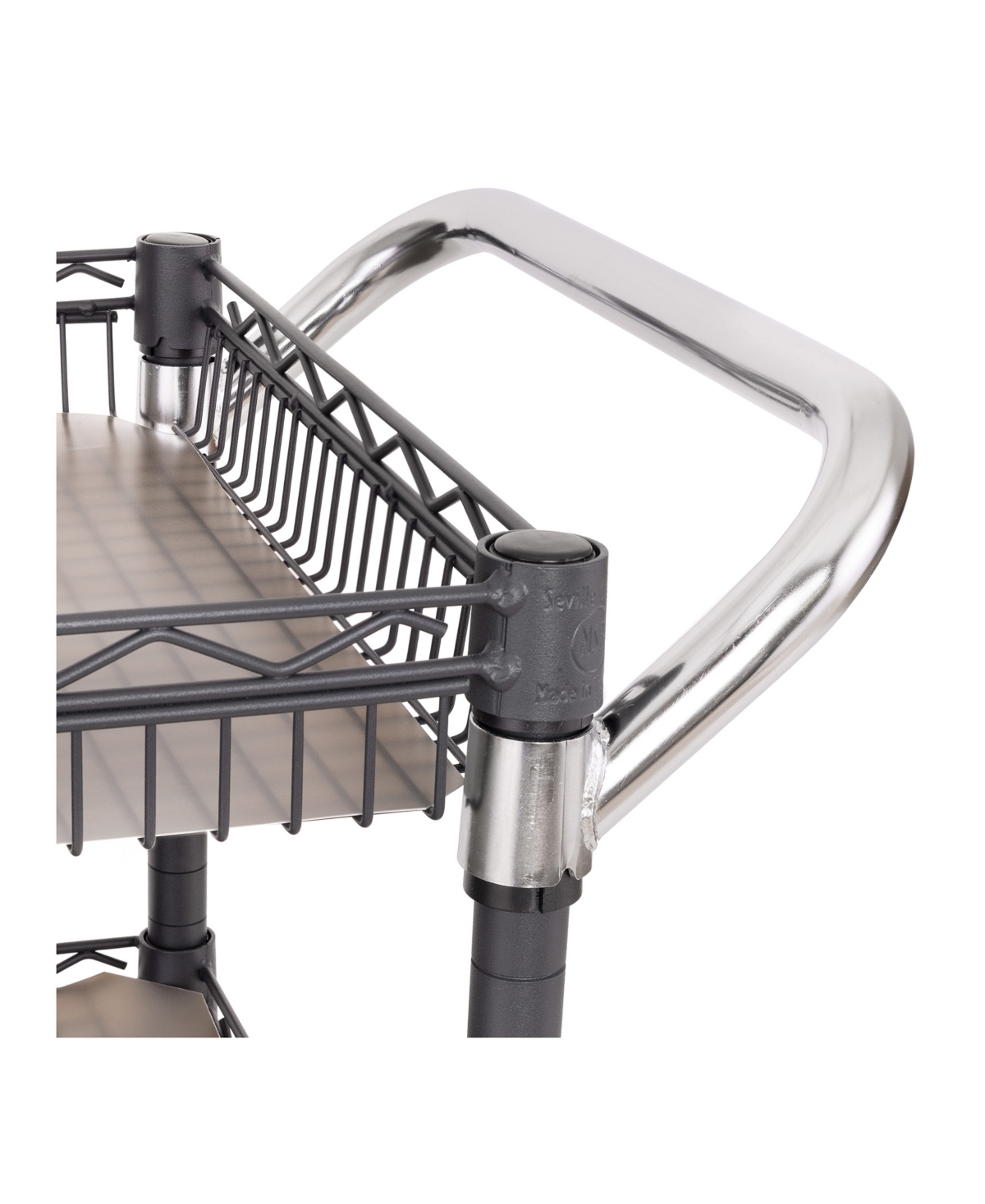 Seville Classics 3-tier Commercial Rolling Utility Cart In Graphite