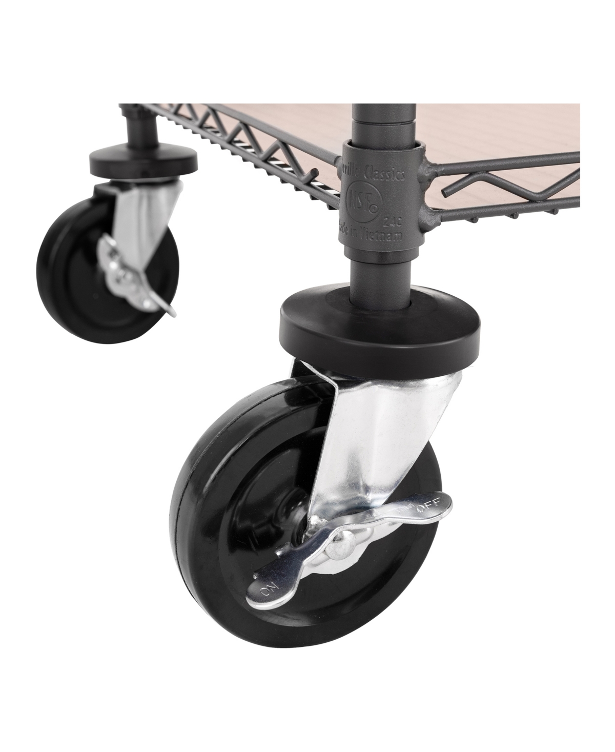 Seville Classics 3-tier Commercial Rolling Utility Cart In Graphite