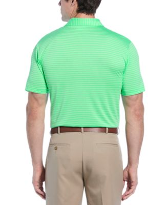 Men's Heathered Feeder Stripe Golf Polo Shirt