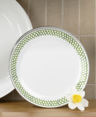 Scallop Enamelware Chargers, Set of 2