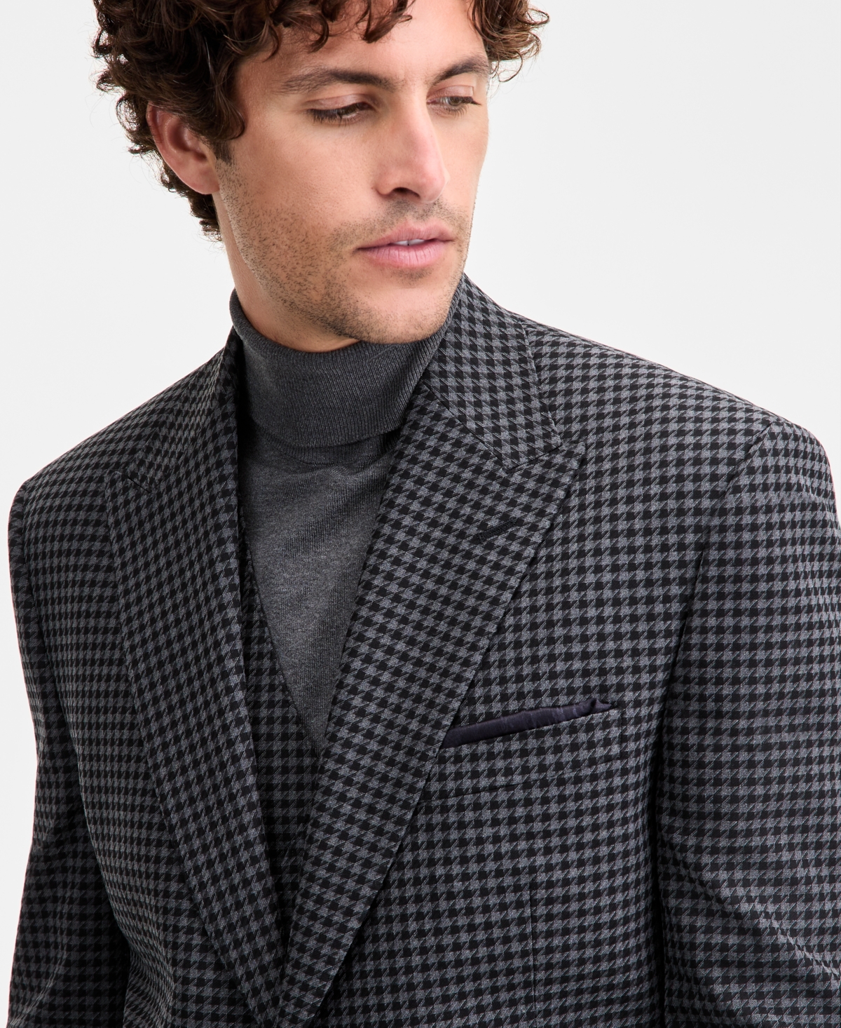 Tayion Collection Men's Classic-fit Houndstooth Suit Separate Jacket In Multi
