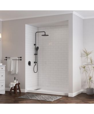 60"W X 30"D SMC Single Threshold Shower Base Anti-Slip Shower Pan, Drain Assembly & Drain Cover Included