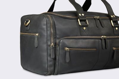 100% Full Grain Leather Duffel Bag - Only Duffel You will Need