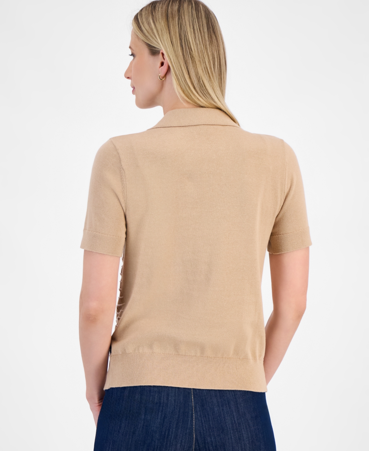Nautica Jeans Women's Cotton Textured-knit Sweater