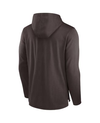 Men's Brown Cleveland Browns Performance Team Pullover Hoodie