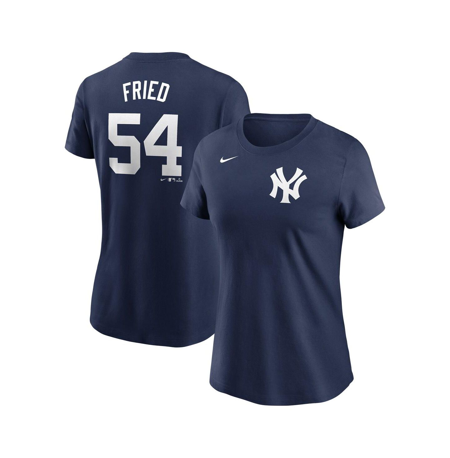 Женская футболка Nike Max Fried Navy New York Yankees Fuse Name & Number — фото 1