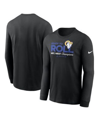 Nike - Men's Black Los Angeles Rams 2024 NFC West Division Champions Locker Room Trophy Collection Long Sleeve T-Shirt
