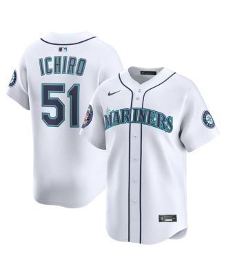 Nike - Men's Ichiro Suzuki White Seattle Mariners 2025 National Baseball Hall of FameHome Limited Player Jersey