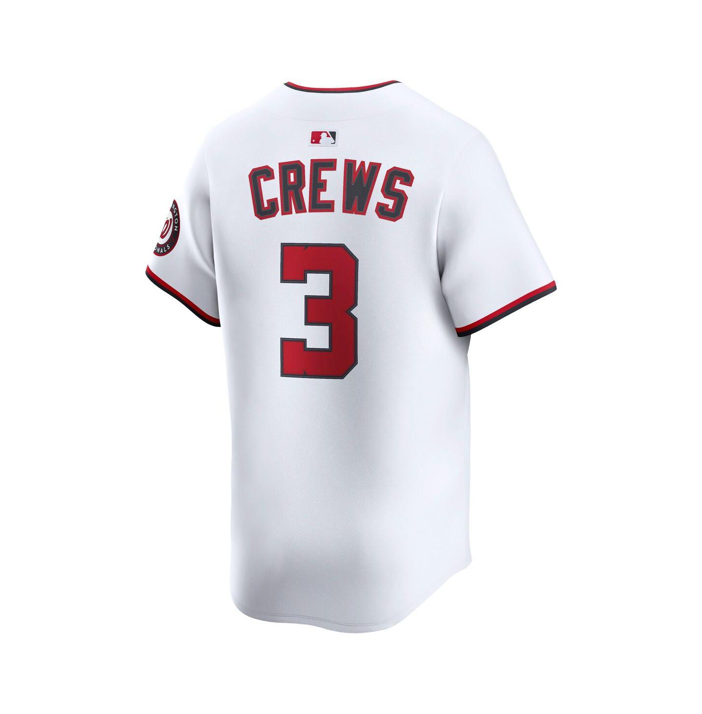 Мужской топ Nike Dylan Crews White Washington Nationals Alternate Limited Player Jersey — фото 2