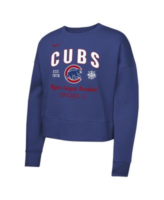 Big Girls Royal Chicago Cubs Fleece Sweatshirt