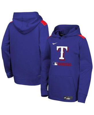 Nike - Big Boys and Girls&nbsp;Royal Texas Rangers Authentic Collection Performance Pullover Hoodie