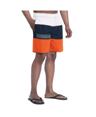 Men's Orange/Navy Denver Broncos Sunrise Volley Swim Shorts