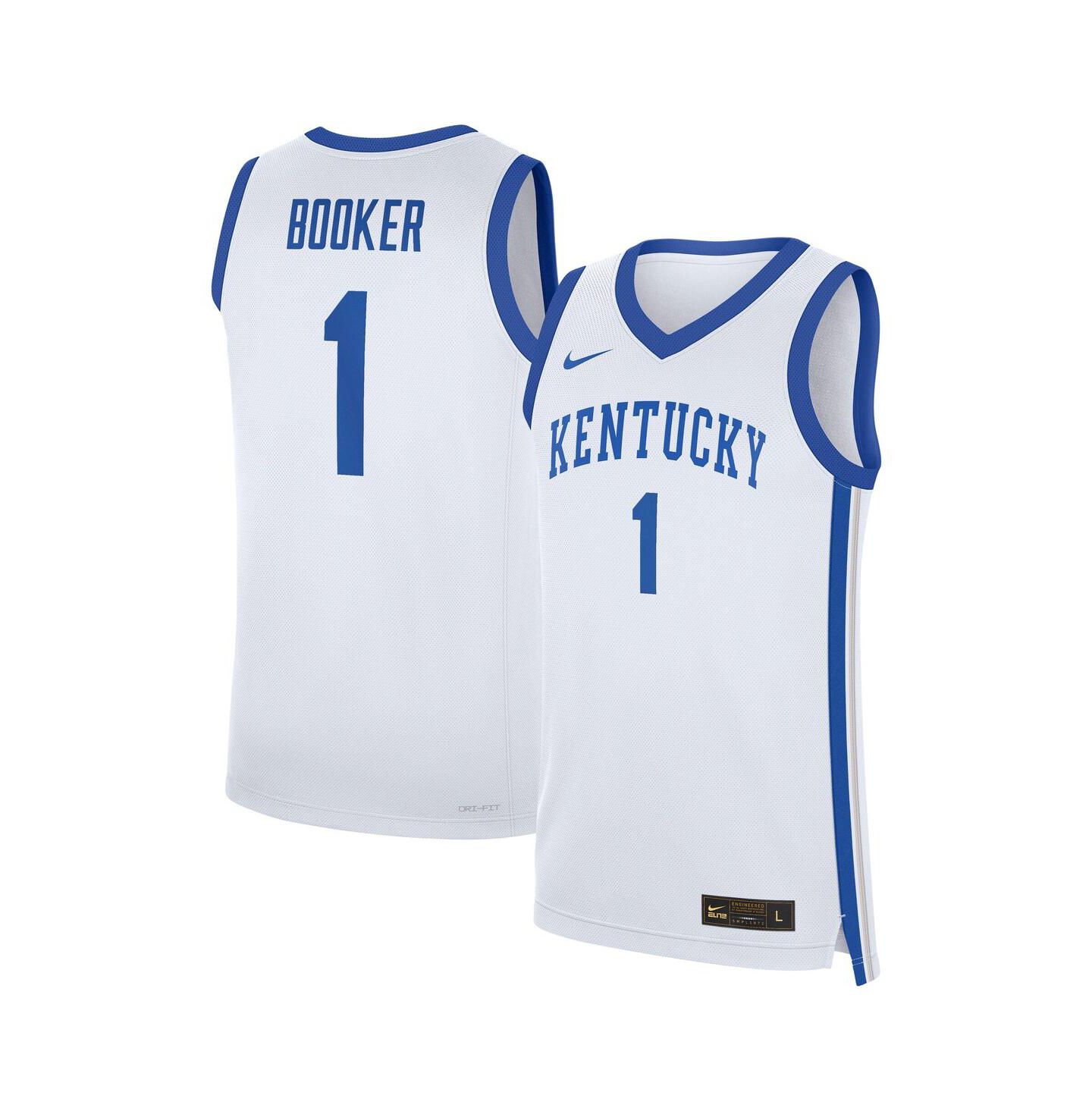 Мужской топ Nike Devin Booker White Kentucky Wildcats Performance Replica Basketball Jersey — фото 1