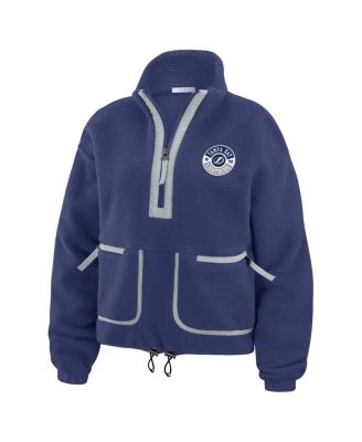 Women's Blue Tampa Bay Lightning Polar Fleece Half-Zip Jacket