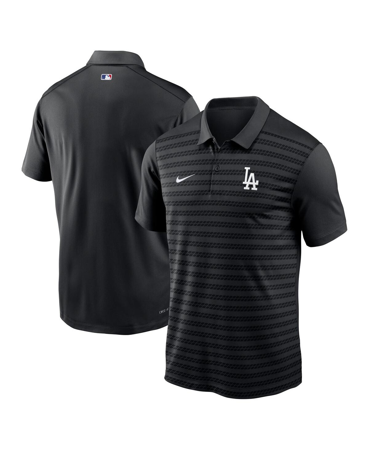 Nike Men's Black Los Angeles Dodgers Authentic Collection Victory Performance Polo Shirt In Black