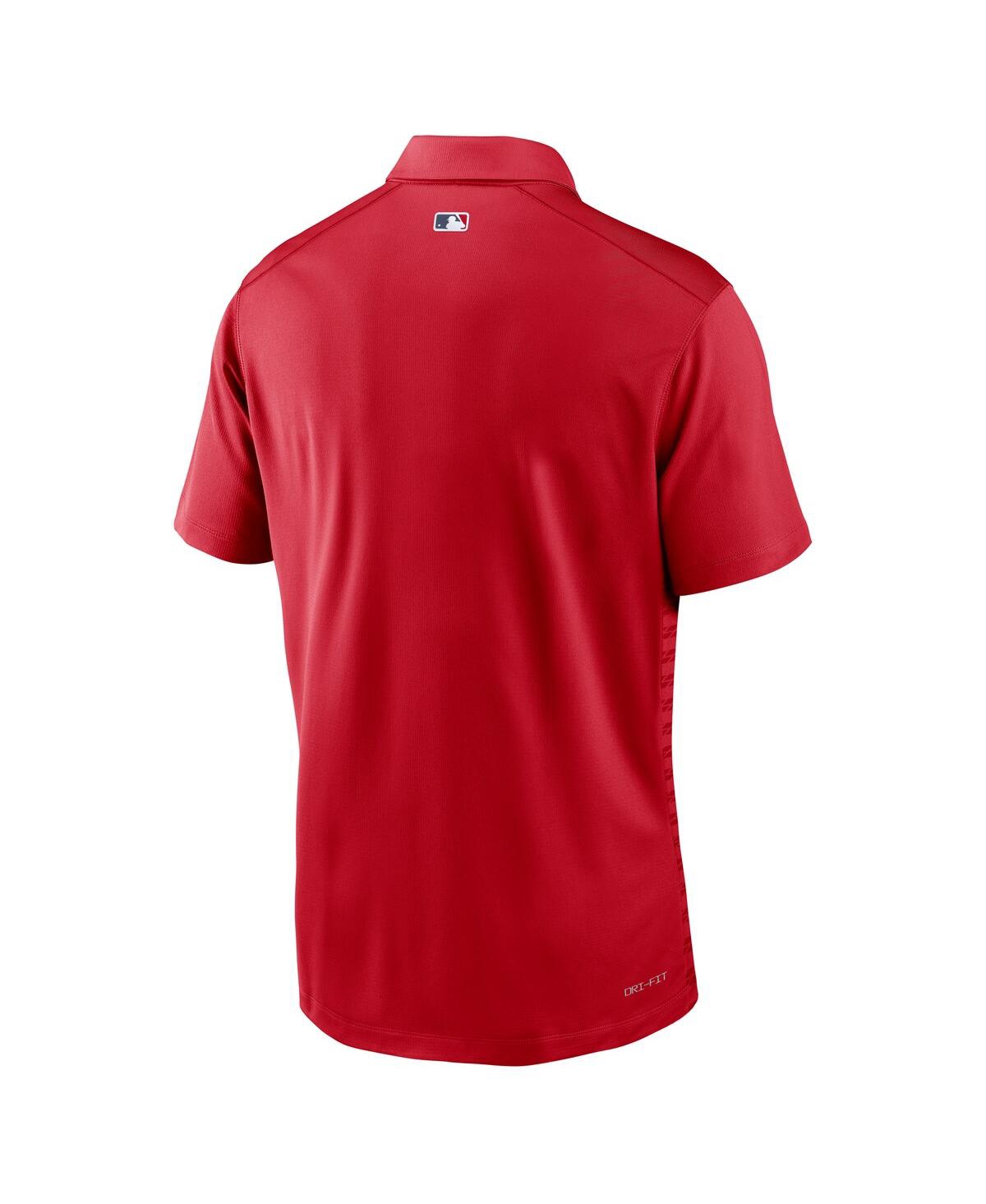 NIKE MEN'S RED ATLANTA BRAVES AUTHENTIC COLLECTION VICTORY PERFORMANCE POLO SHIRT 