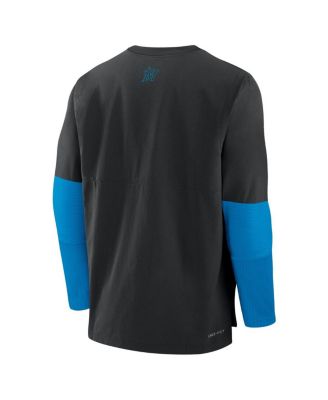 Men's Black/Blue Miami Marlins Authentic Collection Player Lightweight Performance Long Sleeve Top